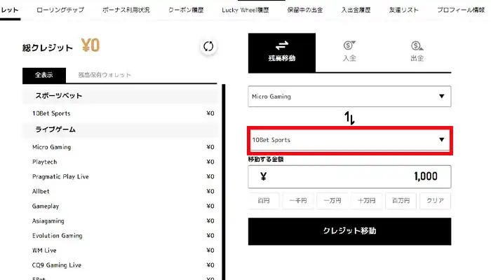 エルドアスポーツ資金移動